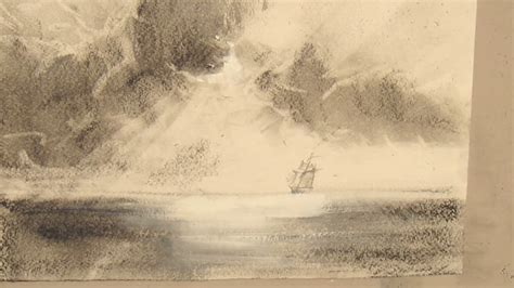 Ocean The Suns Rays Through The Clouds Sketch Marine Paintings