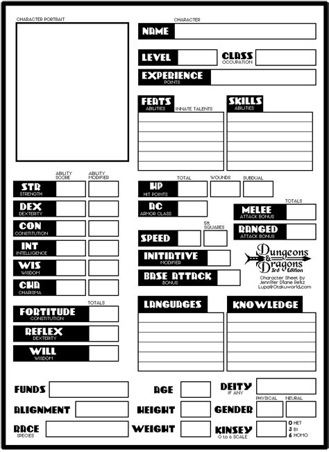 Adandd 1st Edition Character Sheet Pdf