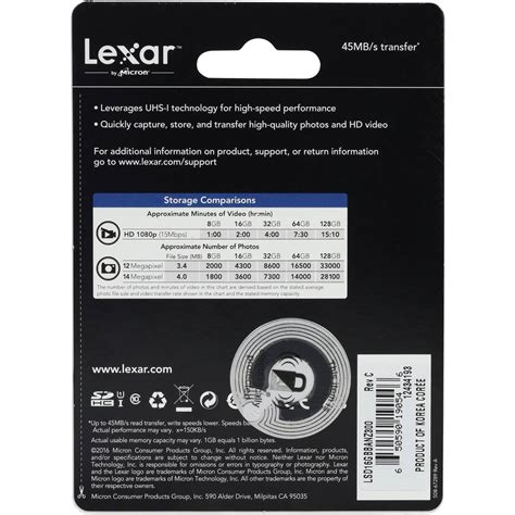 4.8 out of 5 stars. Lexar Memory Sd Card 16 Gb 16gb each | Woolworths