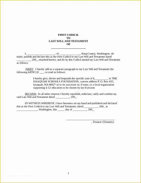 Florida Last Will And Testament Free Template Free Printable Templates