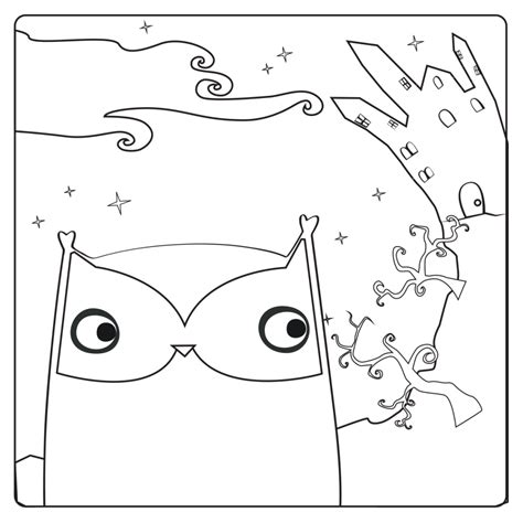 Halloween Owl Coloring Page
