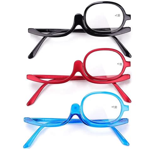 2018 rotating eye makeup glasses reading glasses women cosmetic presbyopia eyeglasses folding up