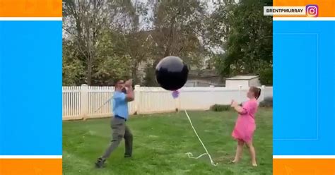 gender reveal fails after balloon flies away