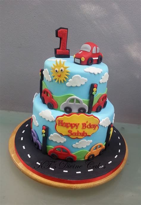 1st Birthday Car Cake | Cars birthday cake, Birthday cake kids