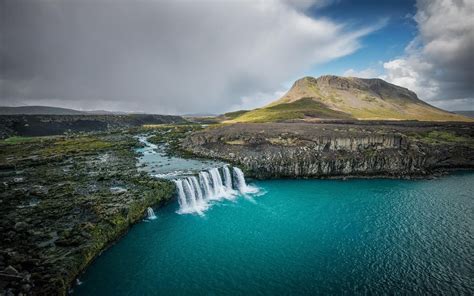 Landscape Nature Waterfall Iceland River Mountain Fall Turquoise