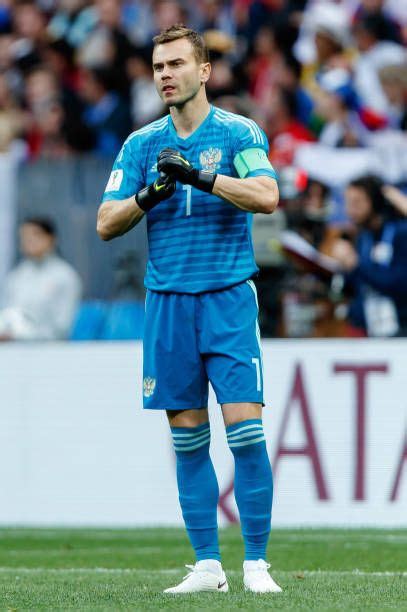 Goalkeeper Igor Akinfeev Of Russia Looks On During The 2018 Fifa World