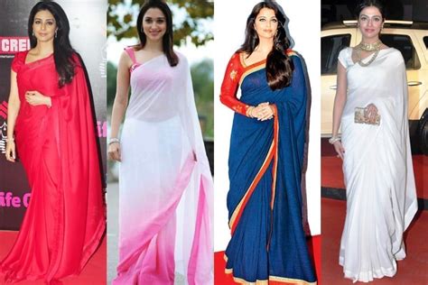 Celebrity Sarees Trend Alert The Plain Saree