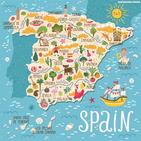Mapa De España Para Niños Mapa De Rios