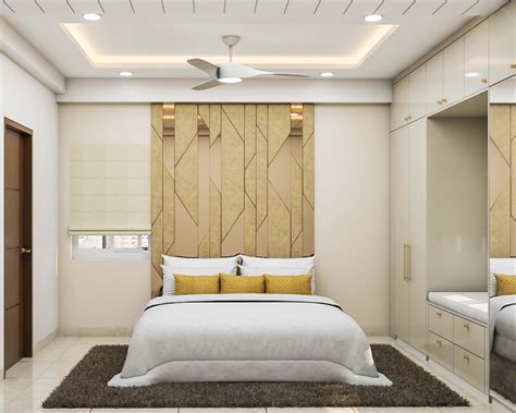 Spacious Master Bedroom Design With False Ceiling Livspace