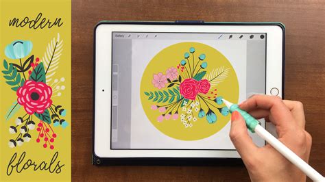 Modern Floral Illustrations On Your Ipad In Procreate 22 Free Stamps