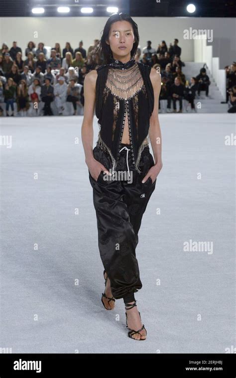 Model Liu Wen Walks On The Runway During The Alexander Wang Fashion
