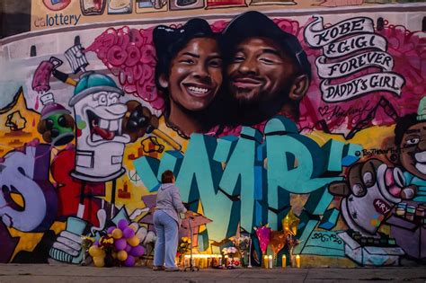 Nba Graffiti Dedicatedto Kobe Bryant And Daughter Gianna Which Touched