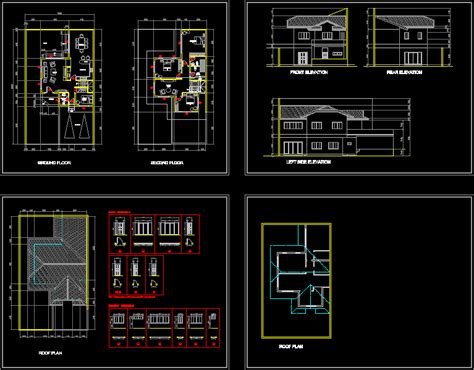 2 Storey House Floor Plan Autocad File Floorplansclick