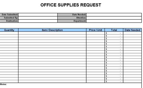 Office Supply Order Form Template Charlotte Clergy Coalition