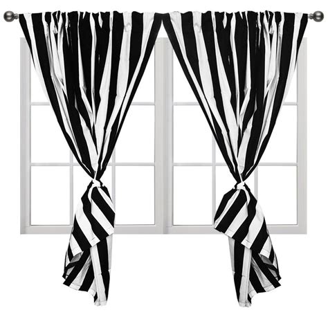 Artofabric Decorative Cotton Striped Curtain Panel 58x63