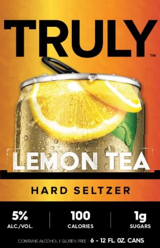 Truly Lemon Tea Hard Seltzer 6 Cans 12 Fl Oz Pick ‘n Save