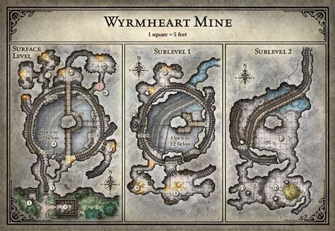 Wyrmheart Mine Map In The Full Guide To Faerûn World Anvil
