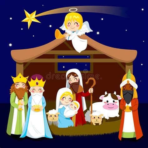 Christmas Nativity Scene Stock Vector Illustration Of Faith 26925947