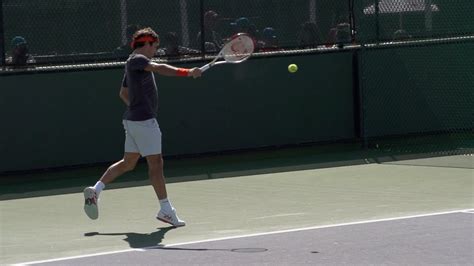 Roger Federer Backhand In Super Slow Motion 5 Indian Wells 2013 Bnp