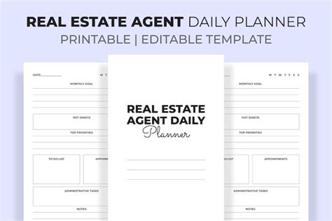 Premium Vector Real Estate Agent Daily Planner