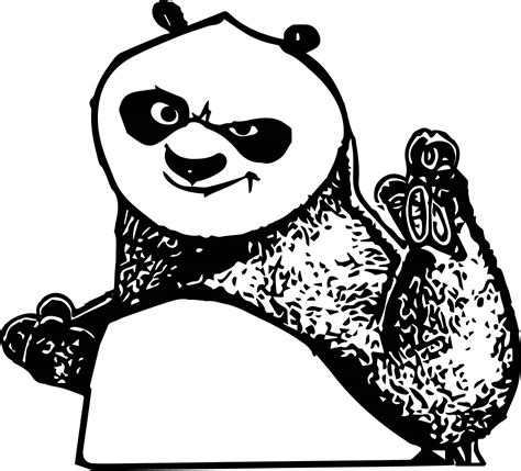 Kung Fu Panda Start Coloring Page