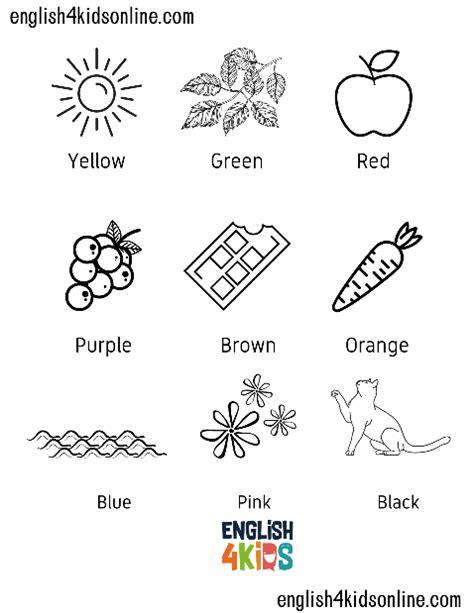 Ejercicios De Colores En Inglés Para Imprimir English4kids