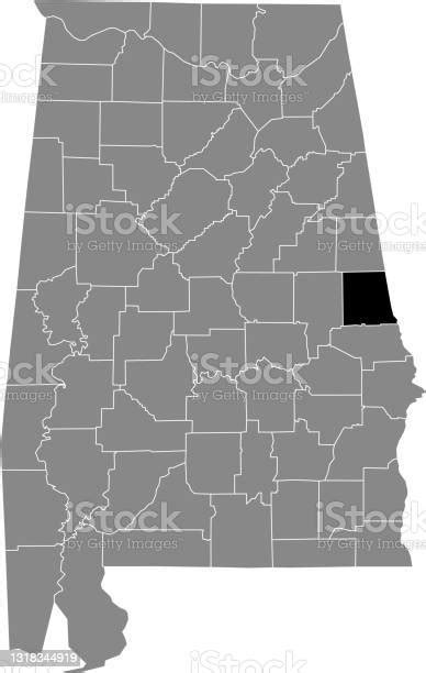 Location Map Of The Chambers County Of Alabama Usa Stock Illustration