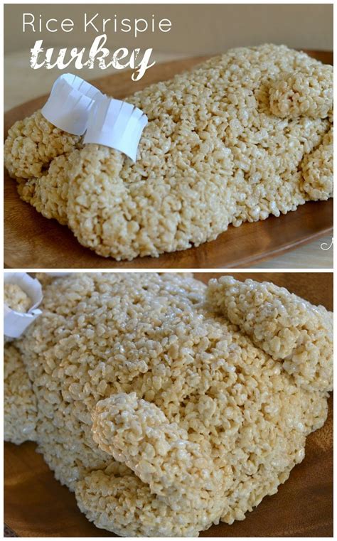 Plus, these s'mores snacks are easy to make and great for a kids' party at school. Easy Rice Krispie Treat Turkey - Thanksgiving Dessert for ...