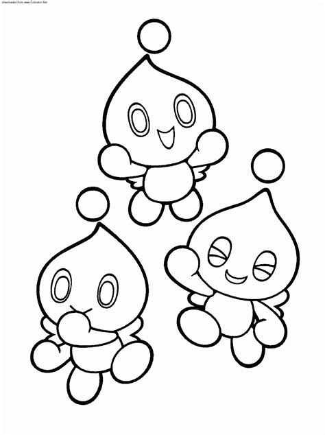 Sonic Chaos Emeralds Coloring Pages Ikoma