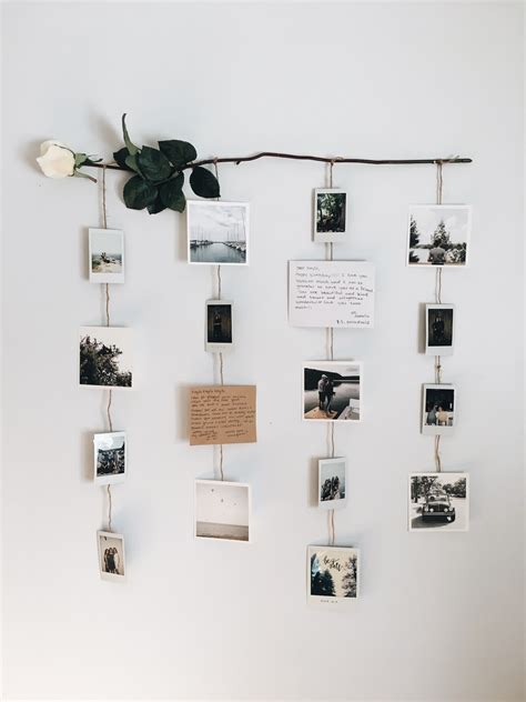 Flower Picture Display Diy Wall Decor For Bedroom Polaroid Wall