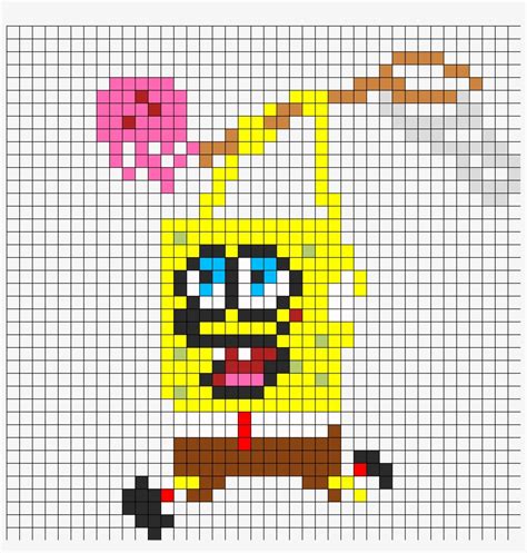 Spongebob Pixel Art With Grid