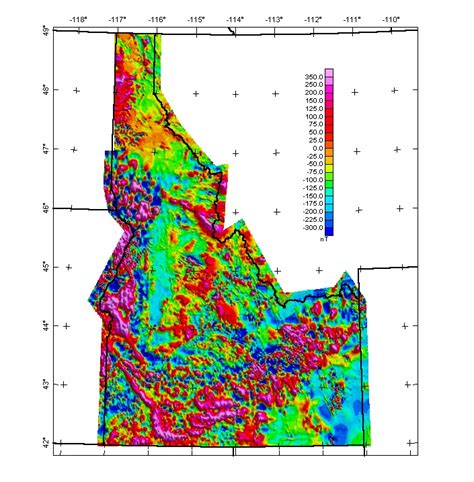 Idaho Aeromagnetic Maps And Data