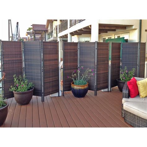 Six foot tall wicker privacy screen for outdoor and indoor use