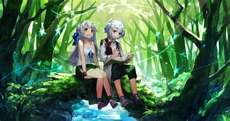 Download 3840x2160 Anime Twins Girl And Boy Forest