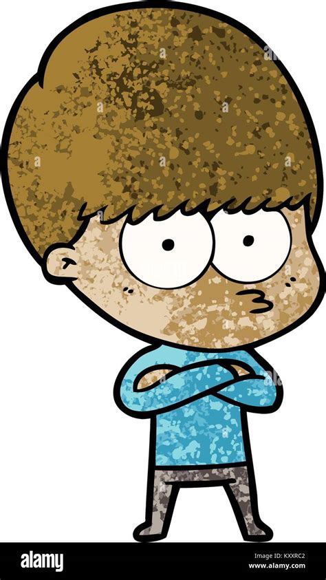 Nervous Cartoon Boy Stock Vector Image And Art Alamy