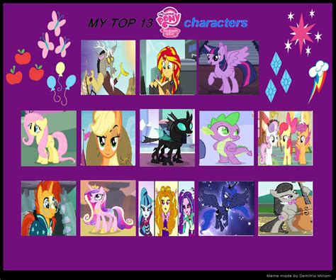 My Top 13 Favorite Mlp Characters By Detective88 On Deviantart