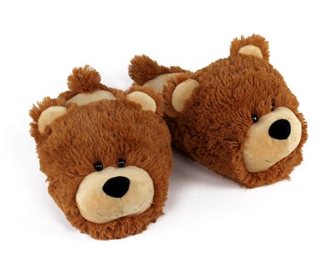 Fuzzy Bear Slippers Teddy Bear Slippers Bear Slippers
