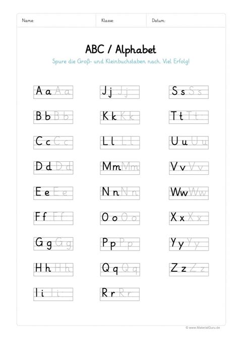 Abc Alphabet Lernen Materialguru