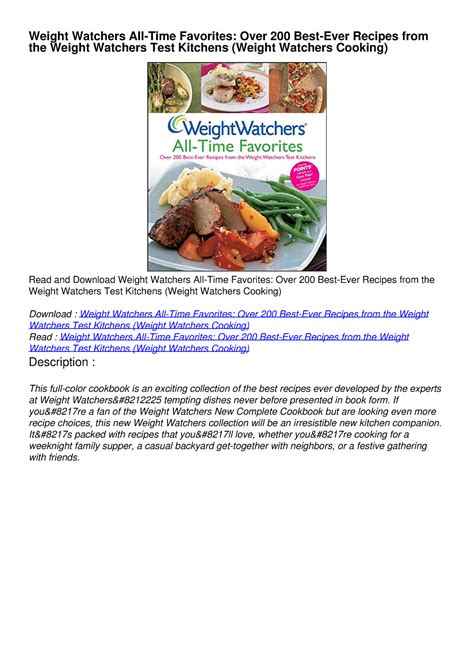 [pdf] Read Free Weight Watchers All Time Favorites Over 200 Best Ever Reci Weight Watchers