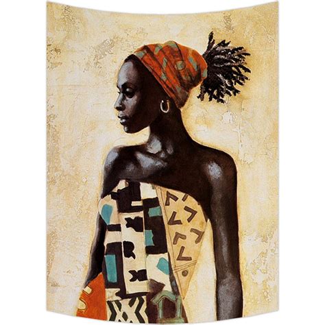 Gckg African Woman Wall Art Tapestries Home Decor Wall Hanging Tapestry