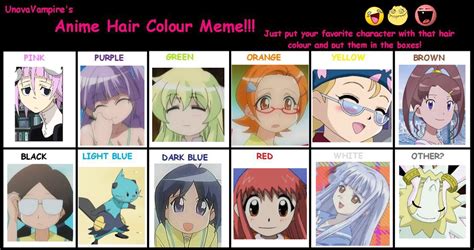 That's why i'm going to teach you the way i color anime hair that. Anime Hair color meme by ajpokeman on DeviantArt