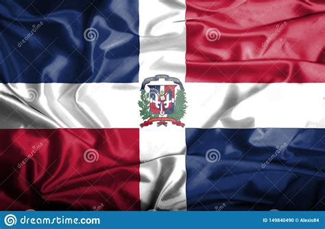 Bandera Que Agita De La Repblica Dominicana Stock De Ilustración