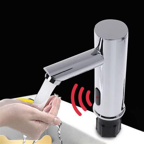 Bathroom Automatic Infrared Sensor Sink Faucet Touchless Basin Water