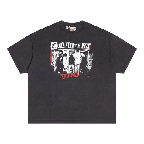 Migos X Gallery Dept For Culture Poster Tee Shirt Washed Black Etsy
