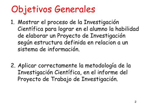 Ejemplo De Objetivo General