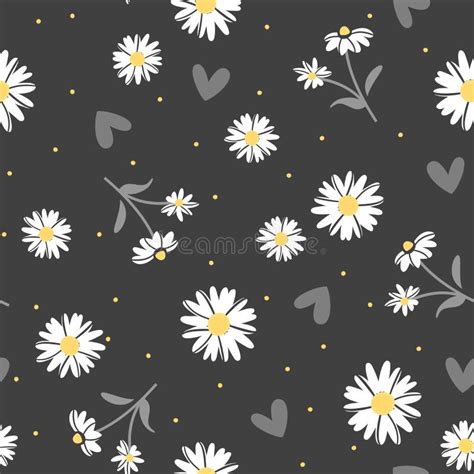 Floral Daisy Colorful Seamless Pattern Stock Vector Illustration Of