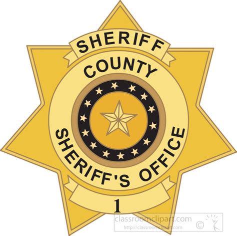 Badges Clipart County Sheriff Badge Educational Clip Art Graphic