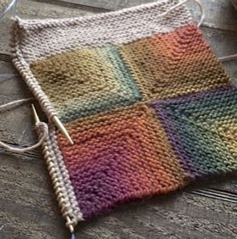 Click to link for free pattern. Mitered Square Blanket - Free Pattern in 2020 (With images ...
