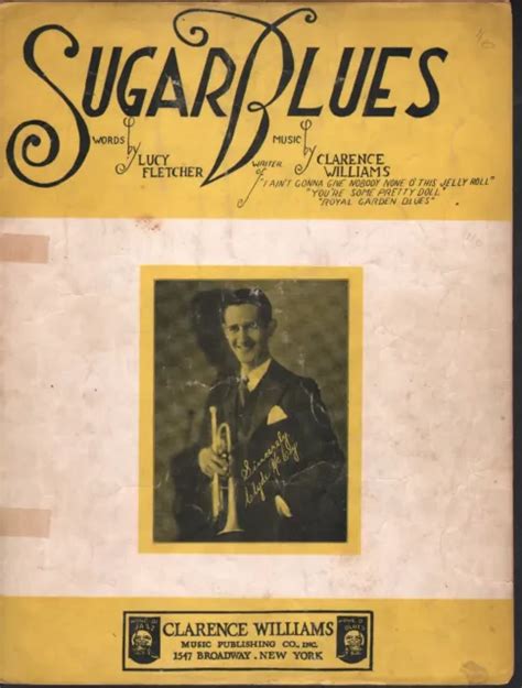 Sugar Blues 1923 Clyde Mccoy Clarence Williams Sheet Music 1844