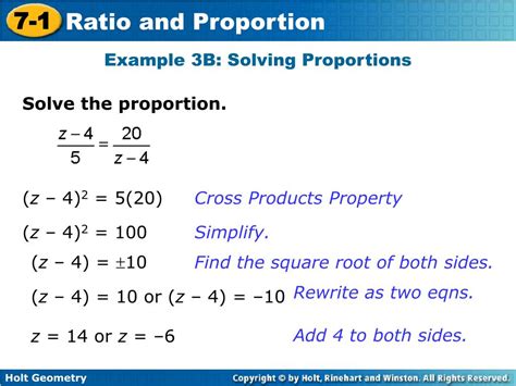 A and d are called the extremes, and b and c are called the means. 7.1 3B Proportional Relationship Word Problem : Common ...